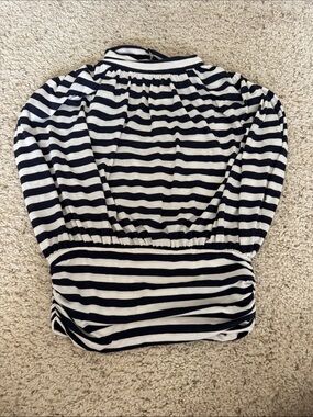 Maeve Black and White Striped Tunic